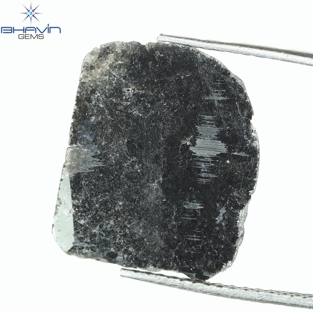 3.18 CT Slice Shape Natural Diamond Black Color I3 Clarity (15.95 MM)