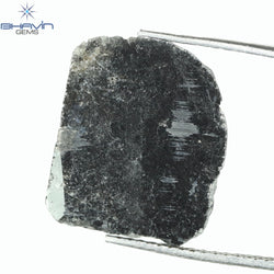 3.18 CT Slice Shape Natural Diamond Black Color I3 Clarity (15.95 MM)
