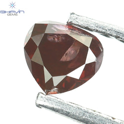 0.22 CT, Heart Diamond, Pink Color,  Heart Cut, Clarity I1