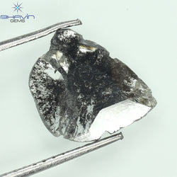 0.92 CT Slice Shape Natural Diamond Salt And Papper Color I3 Clarity (10.80 MM)