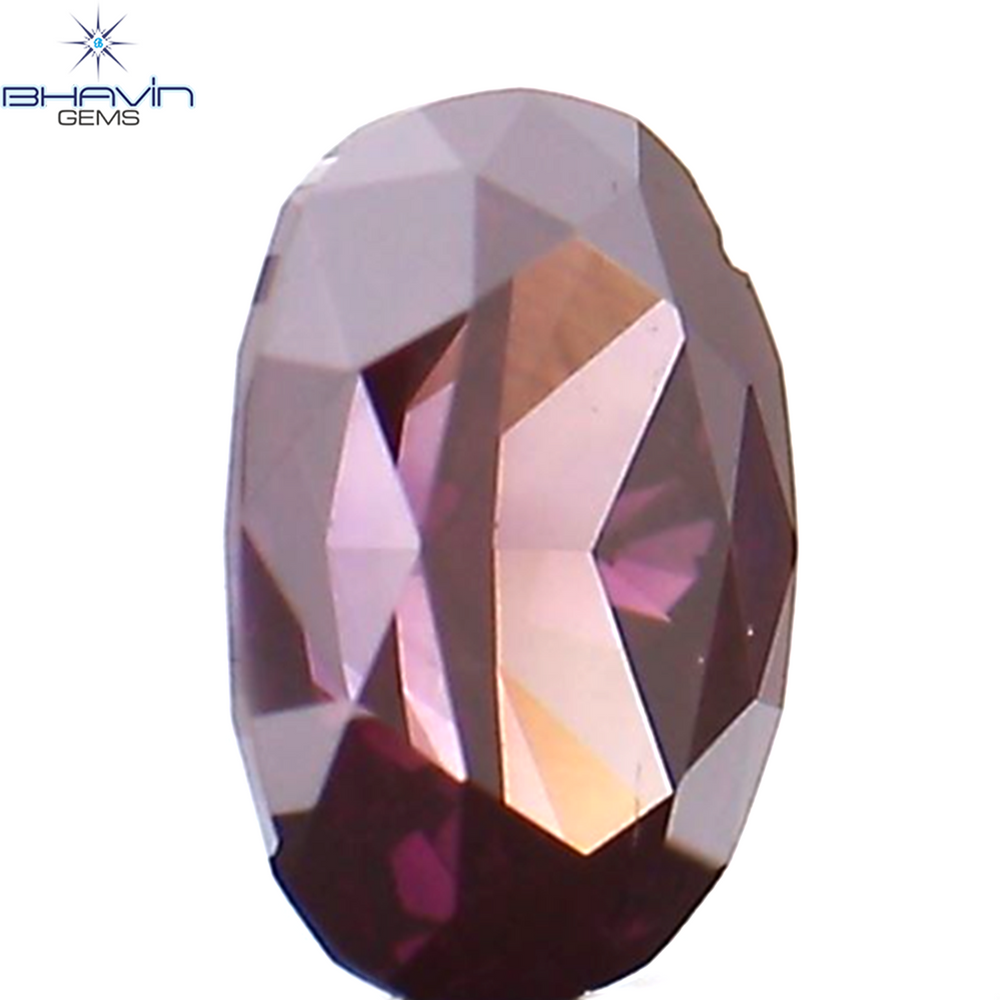 0.16 CT Oval Shape Natural Diamond Enhanced Pink Color VS1 Clarity (4.04 MM)