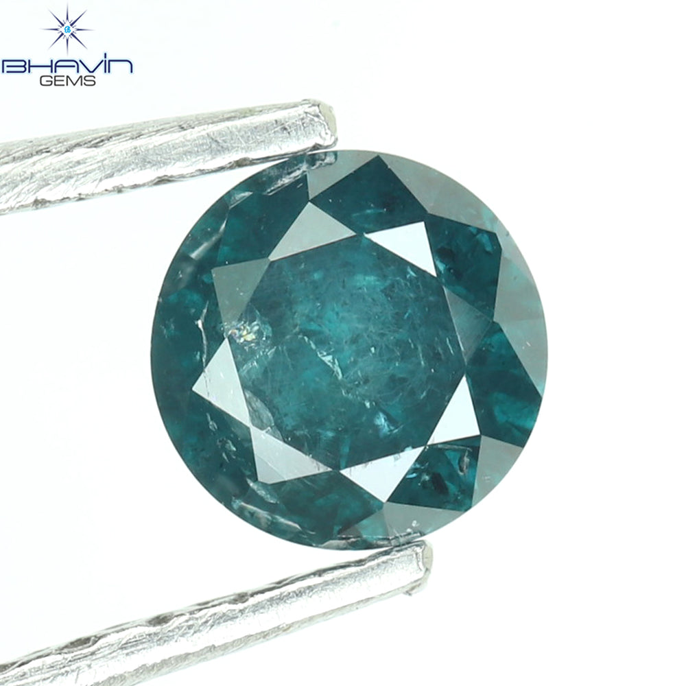 0.32 CT Round Diamond Natural Loose Diamond Blue Color I3 Clarity (4.35 MM)