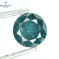 0.32 CT Round Diamond Natural Loose Diamond Blue Color I3 Clarity (4.35 MM)