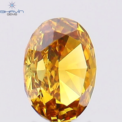 0.25 CT Oval Shape Natural Diamond Orange Color VS1 Clarity (4.25 MM)