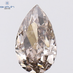 0.19 CT Pear Shape Natural Diamond Brown Pink Color VS1 Clarity (4.50 MM)