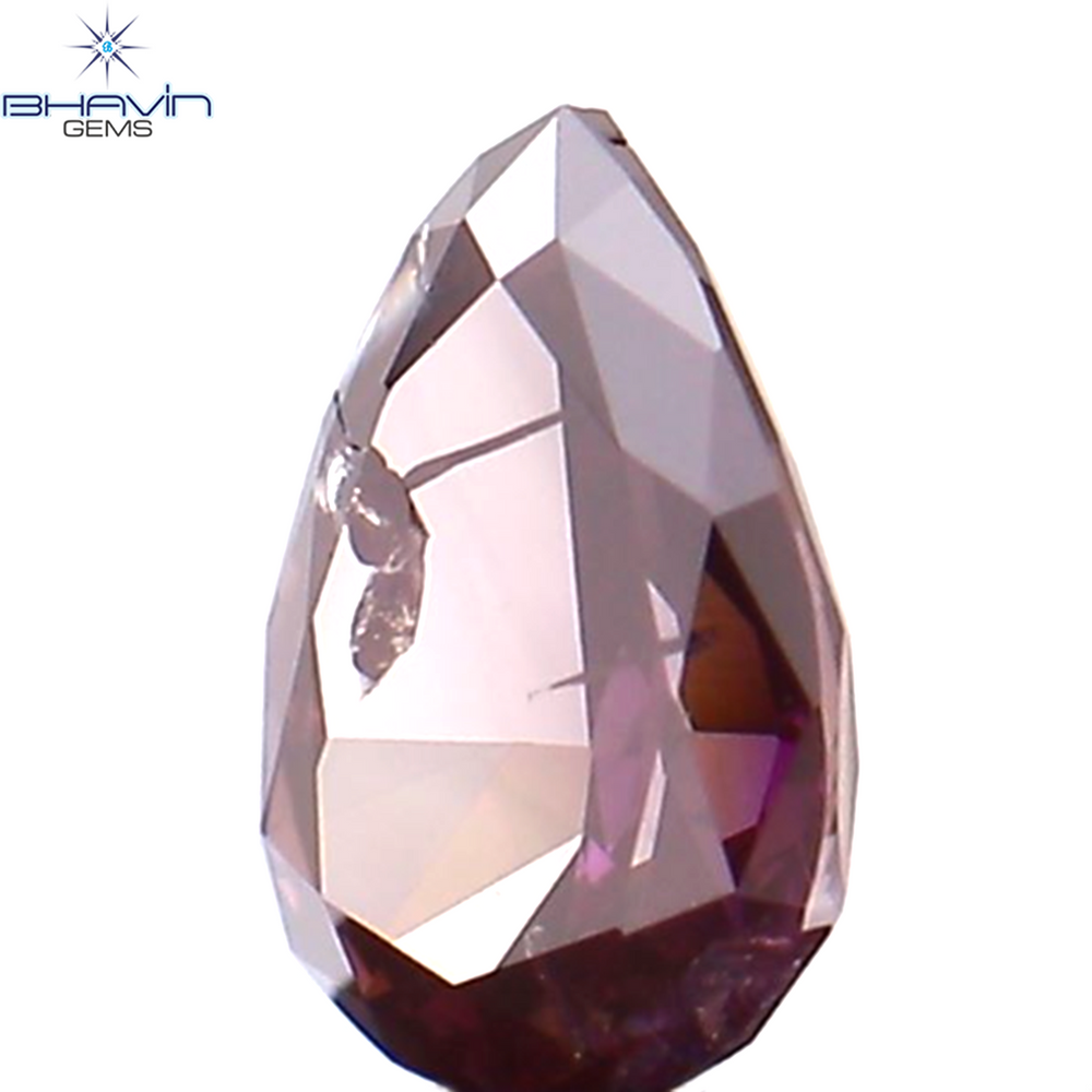 0.22 CT Pear Shape Natural Diamond Pink Color I1 Clarity (4.67 MM)