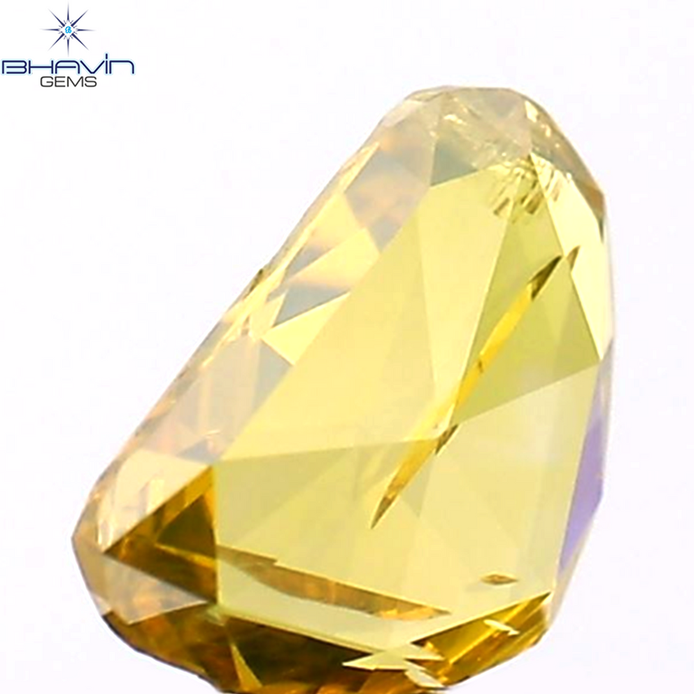 0.25 CT Heart Shape Natural Diamond Yellow Color I2 Clarity (5.43 MM)