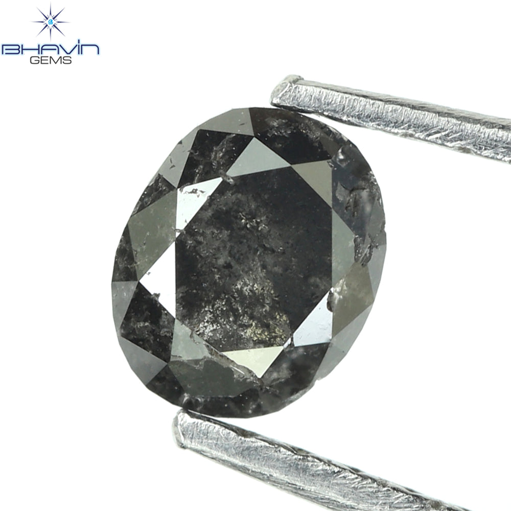 0.45 CT Oval Shape Natural Diamond Salt And Papper Color I3 Clarity (4.83 MM)