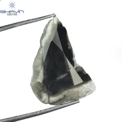 1.75 CT Slice Shape Natural Diamond Salt And Pepper Color I3 Clarity (15.74 MM)