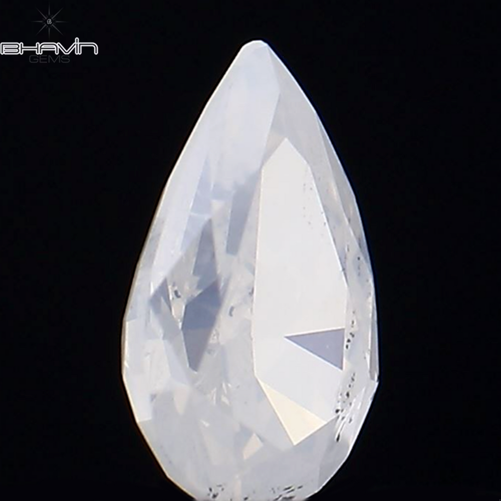 0.13 CT Pear Shape Natural Diamond White Color SI1 Clarity (4.20 MM)