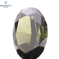 0.11 CT Oval Shape Natural Diamond Green Color SI1 Clarity (3.53 MM)
