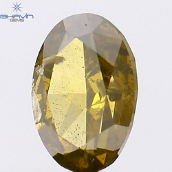 1.01 CT Oval Shape Enhanced Green Color Natural Diamond I1 Clarity (7.20 MM)