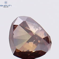 0.45 CT Heart Shape Natural Loose Diamond Pink Color SI1 Clarity (4.57 MM)