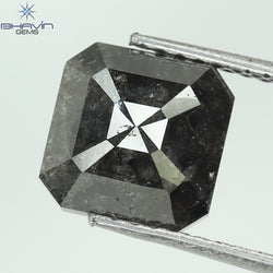 2.74 CT Emerald Shape Natural Loose Diamond Salt And pepper Color I3 Clarity (7.86 MM)