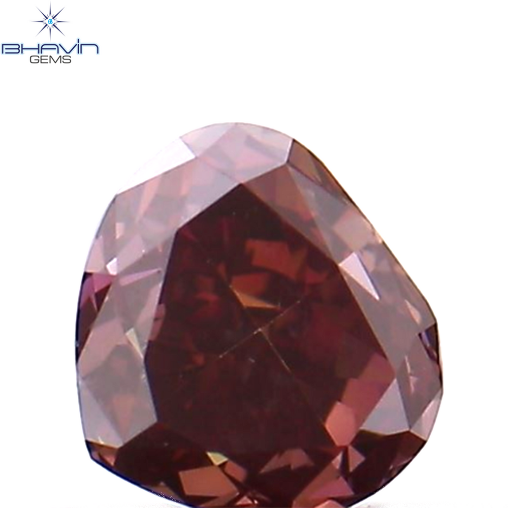 0.24 CT Heart Shape Enhanced Pink Color Natural Loose Diamond VS1 Clarity (3.73 MM)