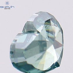 0.41 CT Heart Shape Natural Diamond Blue Color SI2 Clarity (4.77 MM)