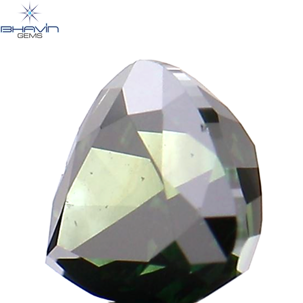 0.32 CT Heart Shape Enhanced Green Color Natural Loose Diamond VS2 Clarity (4.11 MM)