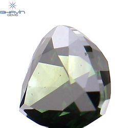 0.32 CT Heart Shape Enhanced Green Color Natural Loose Diamond VS2 Clarity (4.11 MM)