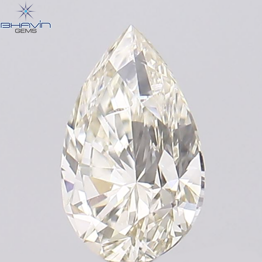0.30 CT Pear Shape Natural Diamond White Color SI1 Clarity (5.60 MM)
