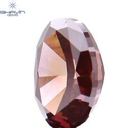 0.41 CT Oval Shape Natural Diamond Enhanced Pink Color VS2 Clarity (5.28 MM)