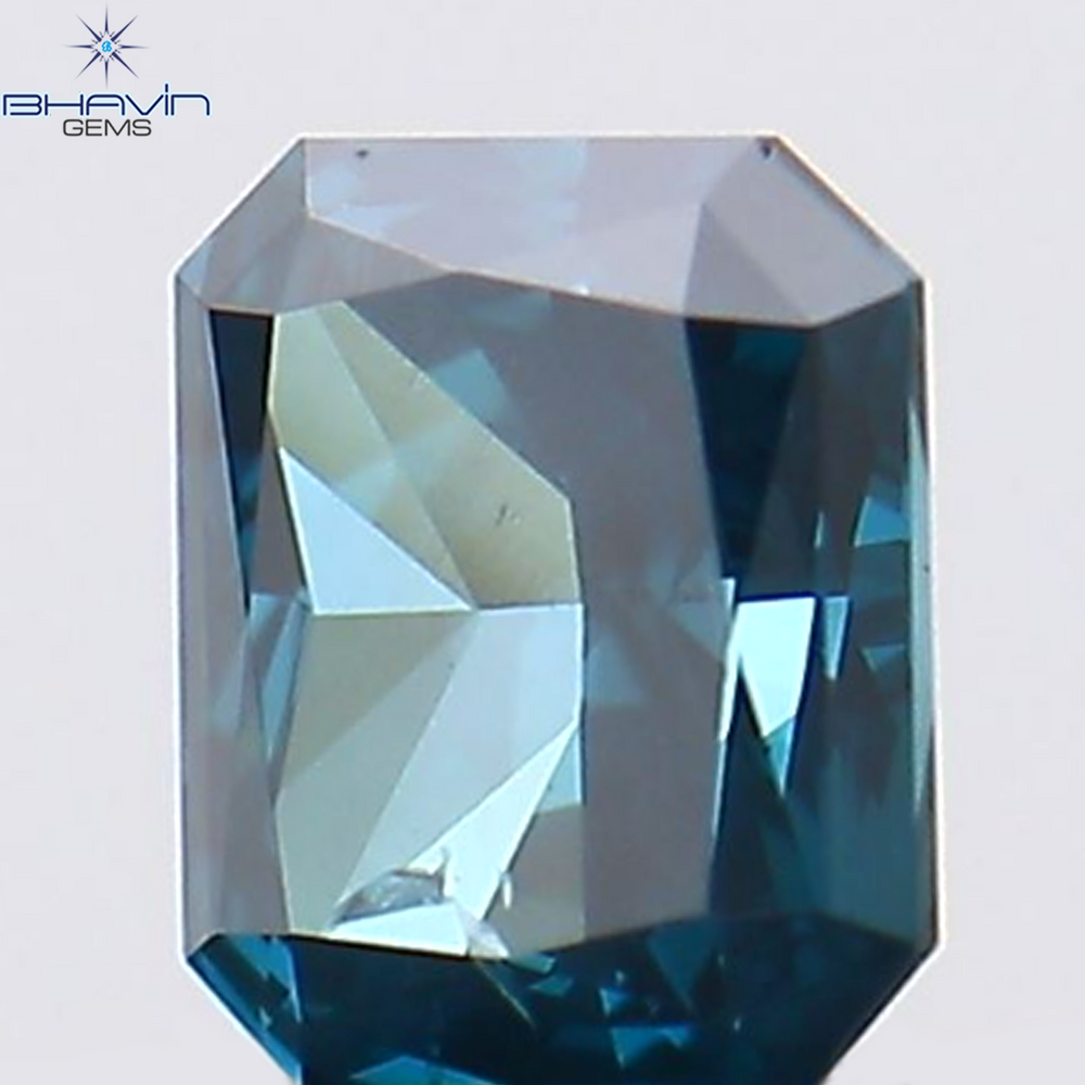 0.17 CT Radiant Shape Natural Diamond Blue Color VS2 Clarity (3.17 MM)