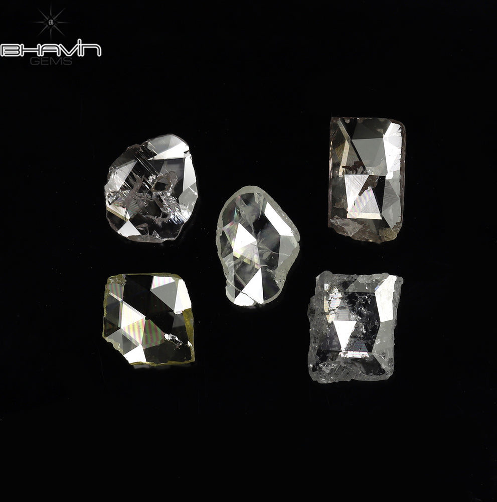 0.90 CT/5 Pcs Rosecut Polki Shape Natural Diamond White Color I2 Clarity (5.75 MM)
