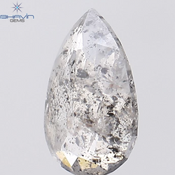 1.13 CT Pear Shape Natural Loose Diamond Salt And Pepper Color I3 Clarity (8.60 MM)