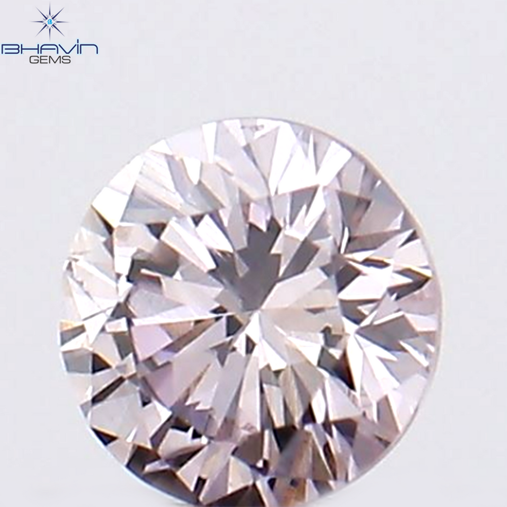 0.06 CT Round Shape Natural Diamond Pink Color VS1 Clarity (2.47 MM)