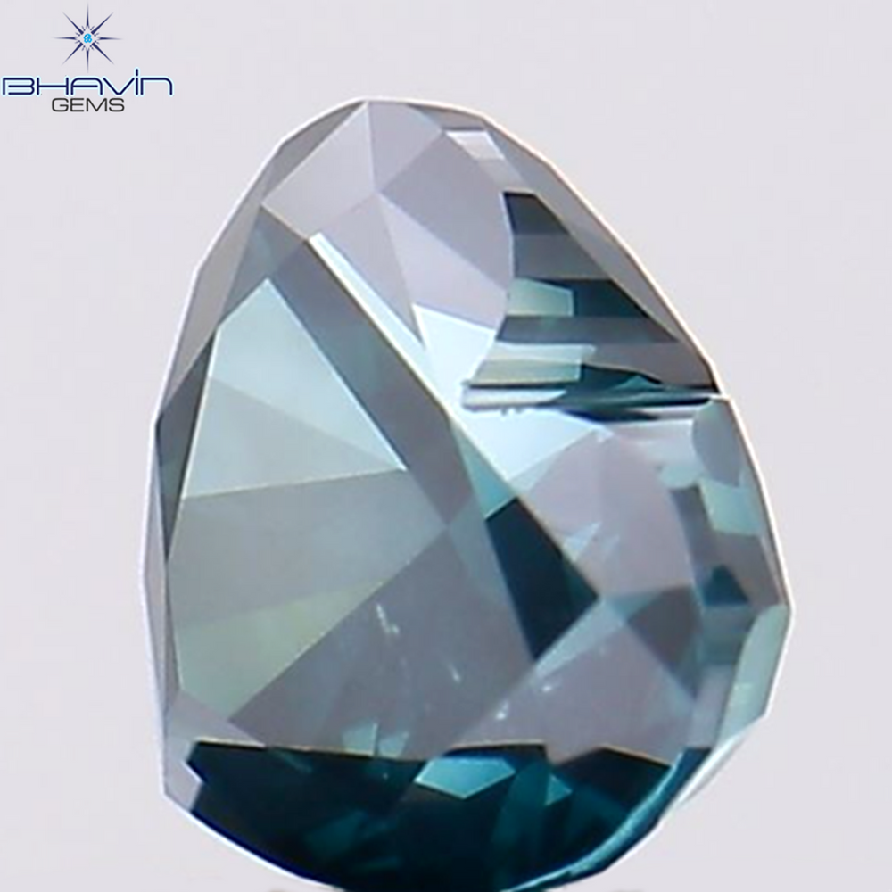 0.50 CT Heart Shape Natural Diamond Blue Color VS2 Clarity (4.80 MM)