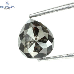 1.20 CT Pear Shape Natural Loose Diamond Salt And Pepper Color I3 Clarity (6.50 MM)