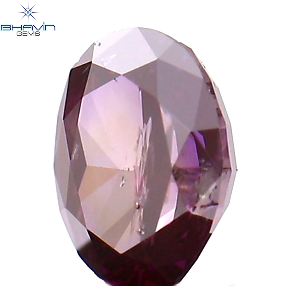 0.23 CT Oval Shape Natural Diamond Pink Color I2 Clarity (4.15 MM)
