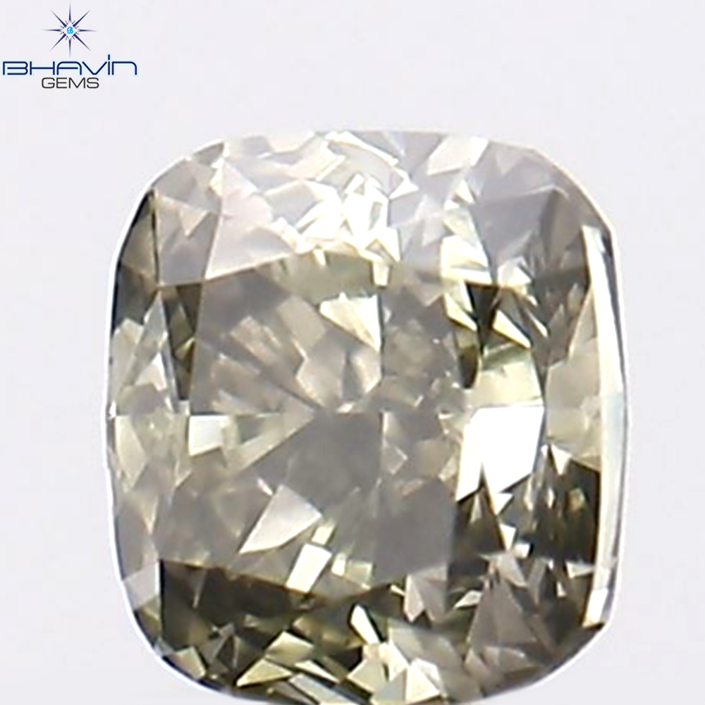 0.21 CT Cushion Shape Natural Diamond Gray Color VS1 Clarity (3.22 MM)