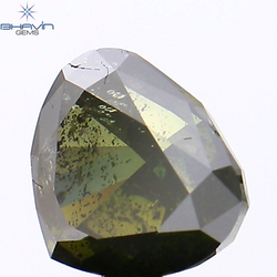 1.03 CT Heart Shape Natural Diamond Enhanced Green Color I1 Clarity (6.42 MM)