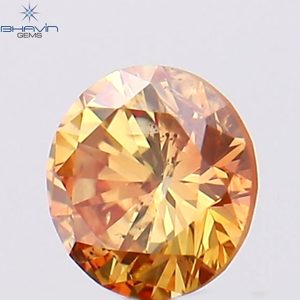 0.17 CT Round Shape Natural Diamond Pink Color SI1 Clarity (3.46 MM)