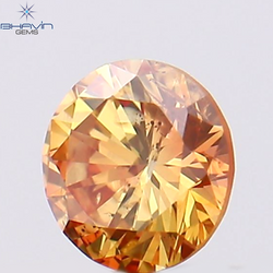 0.17 CT Round Shape Natural Diamond Pink Color SI1 Clarity (3.46 MM)