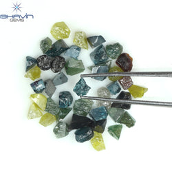 8.81 CT/42 PCS Mix Color Rough Diamond Natural loose Diamond I3 Clarity (3.38 MM)