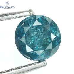 0.27 CT Round Diamond Natural Diamond Blue Color I3 Clarity (4.10 MM)
