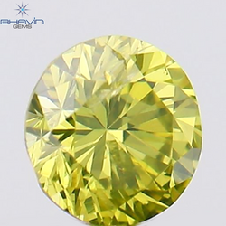 0.12 CT Round Shape Natural Diamond Green Color SI1 Clarity (3.14 MM)