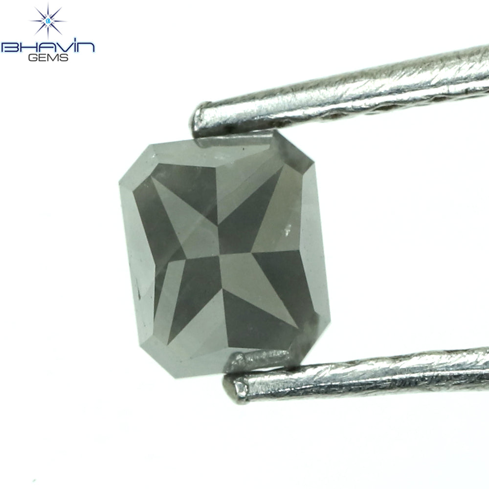 0.35 CT Radiant Shape Natural Diamond Gray Color I3 Clarity (4.00 MM)