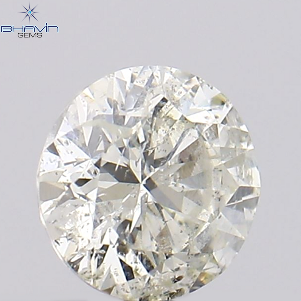 0.27 CT Round Shape Natural Loose Diamond White(H) Color I1 Clarity (3.84 MM)