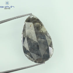 5.29 CT ペア スライス シェイプ ナチュラル ダイヤモンド グレー カラー I3 クラリティ (22.00 MM)