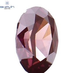 0.22 CT Oval Shape Natural Diamond Enhanced Pink Color VS1 Clarity (4.45 MM)