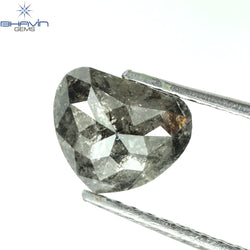 0.61 CT ハートシェイプ ナチュラル ルース ダイヤモンド ソルト アンド ペッパー カラー I3 クラリティ (5.47 MM)