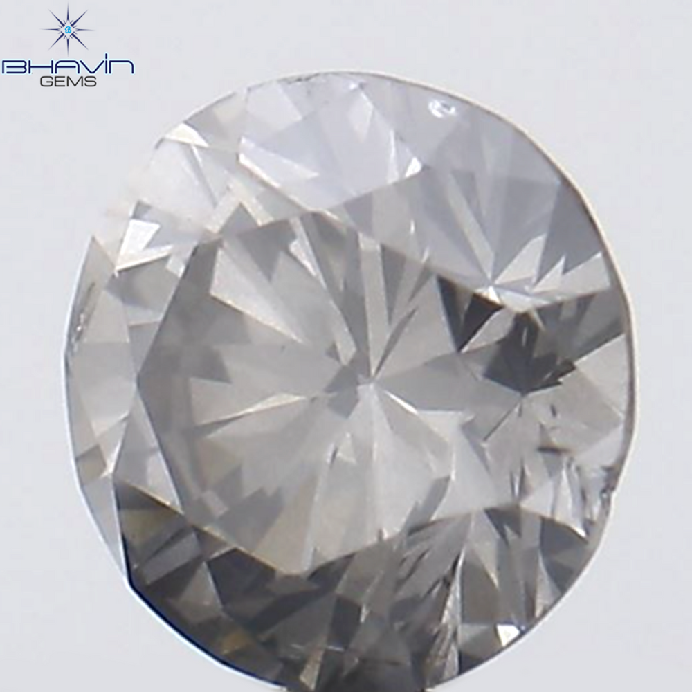 0.19 CT Round Shape Natural Diamond Orange Yellow Color SI2 Clarity (3.66 MM)