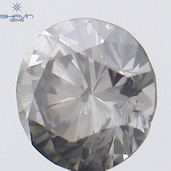 0.19 CT Round Shape Natural Diamond Orange Yellow Color SI2 Clarity (3.66 MM)