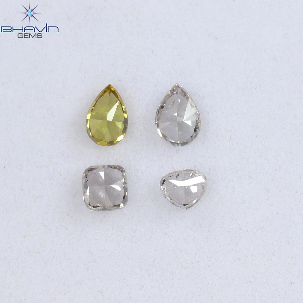 0.60 CT/4 Pcs Mix Shape Natural Diamond Mix Color SI Clarity (4.21 MM)