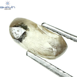 0.84 CT Rough Shape Natural Diamond Pink Color SI Clarity (7.26 MM)
