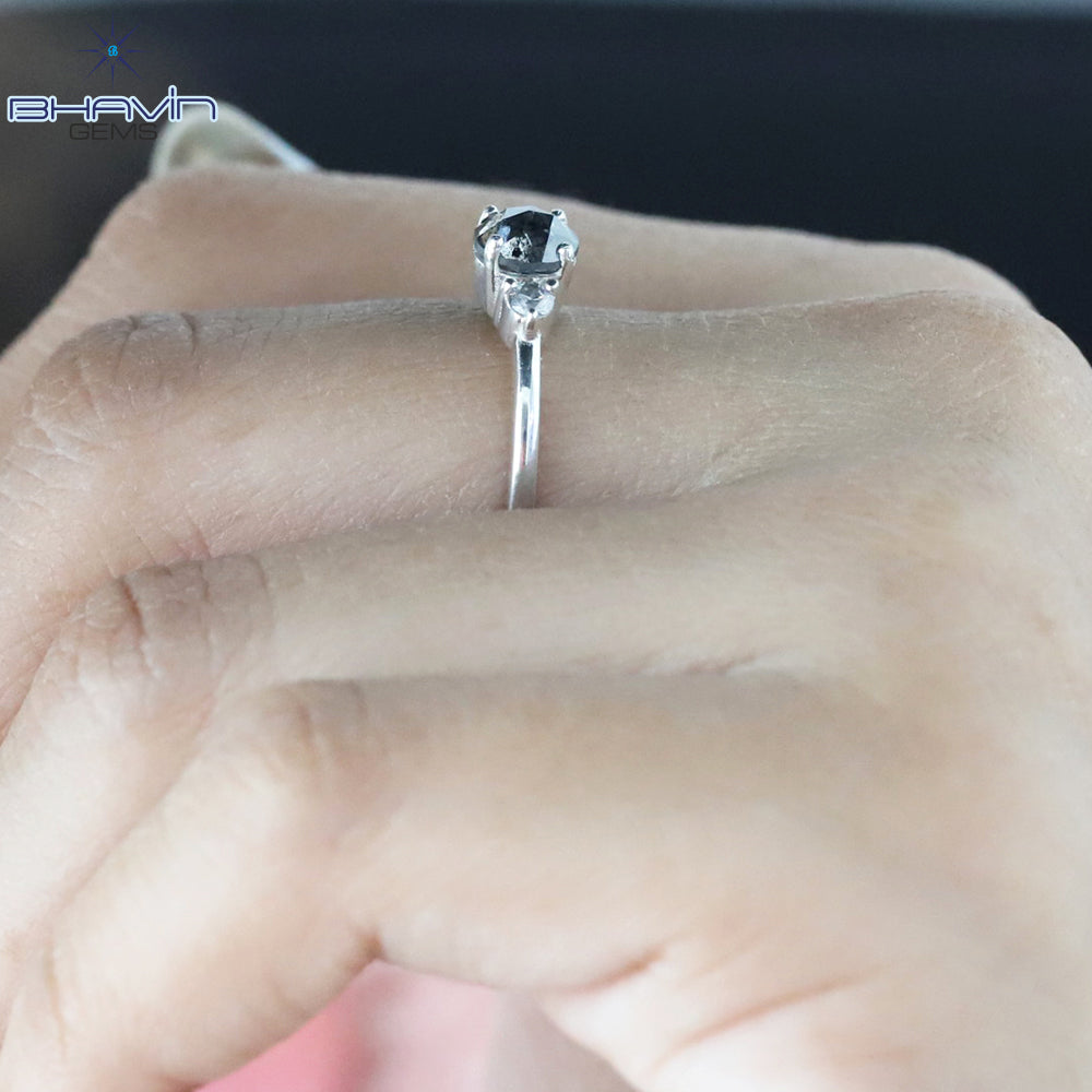 Round Rose Cut Shape Diamond Engagement Ring And Wedding Diamond Ring