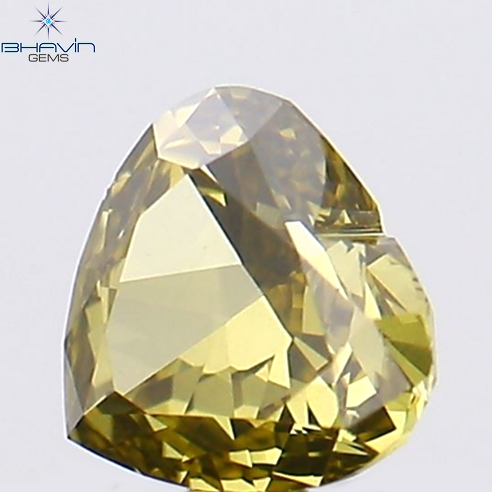 0.16 CT Heart Shape Natural Diamond Green Color VS1 Clarity (3.55 MM)