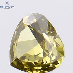 0.16 CT Heart Shape Natural Diamond Green Color VS1 Clarity (3.55 MM)